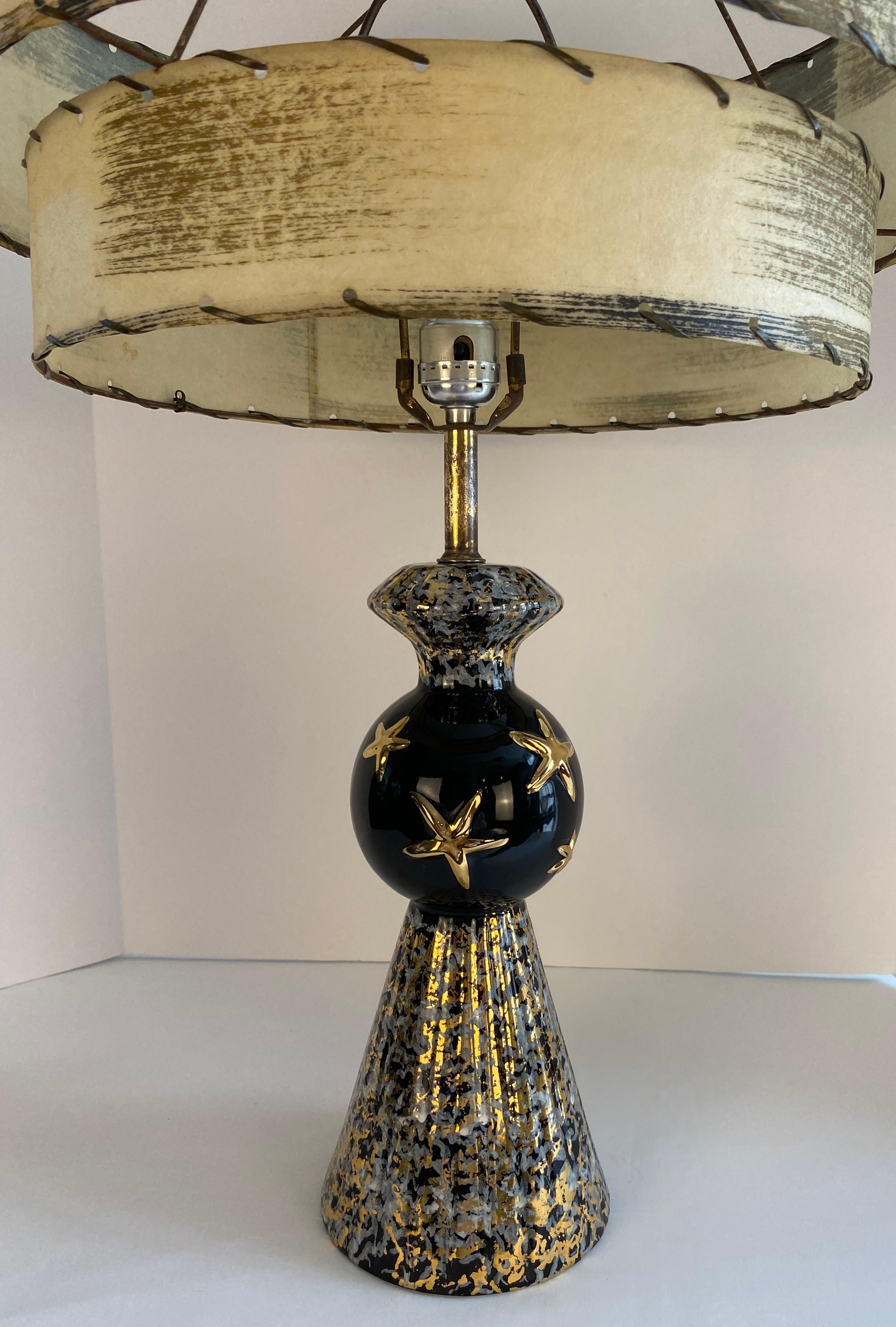 Mid Century Modern Ceramic Lamp In Good Condition For Sale In Miami, FL