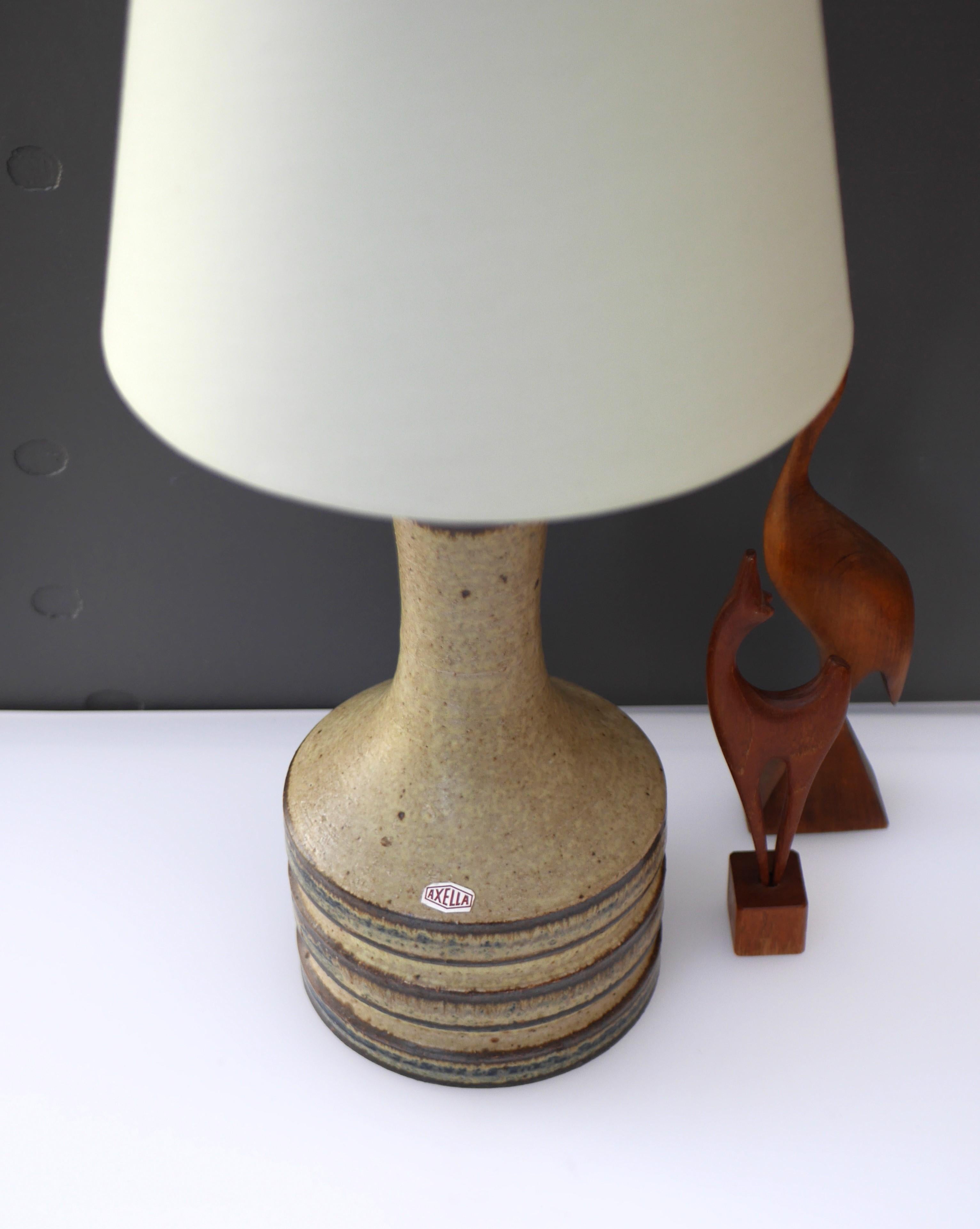 Mid-Century Modern Ceramic large Table Lamp from Axella, Denmark For Sale 4
