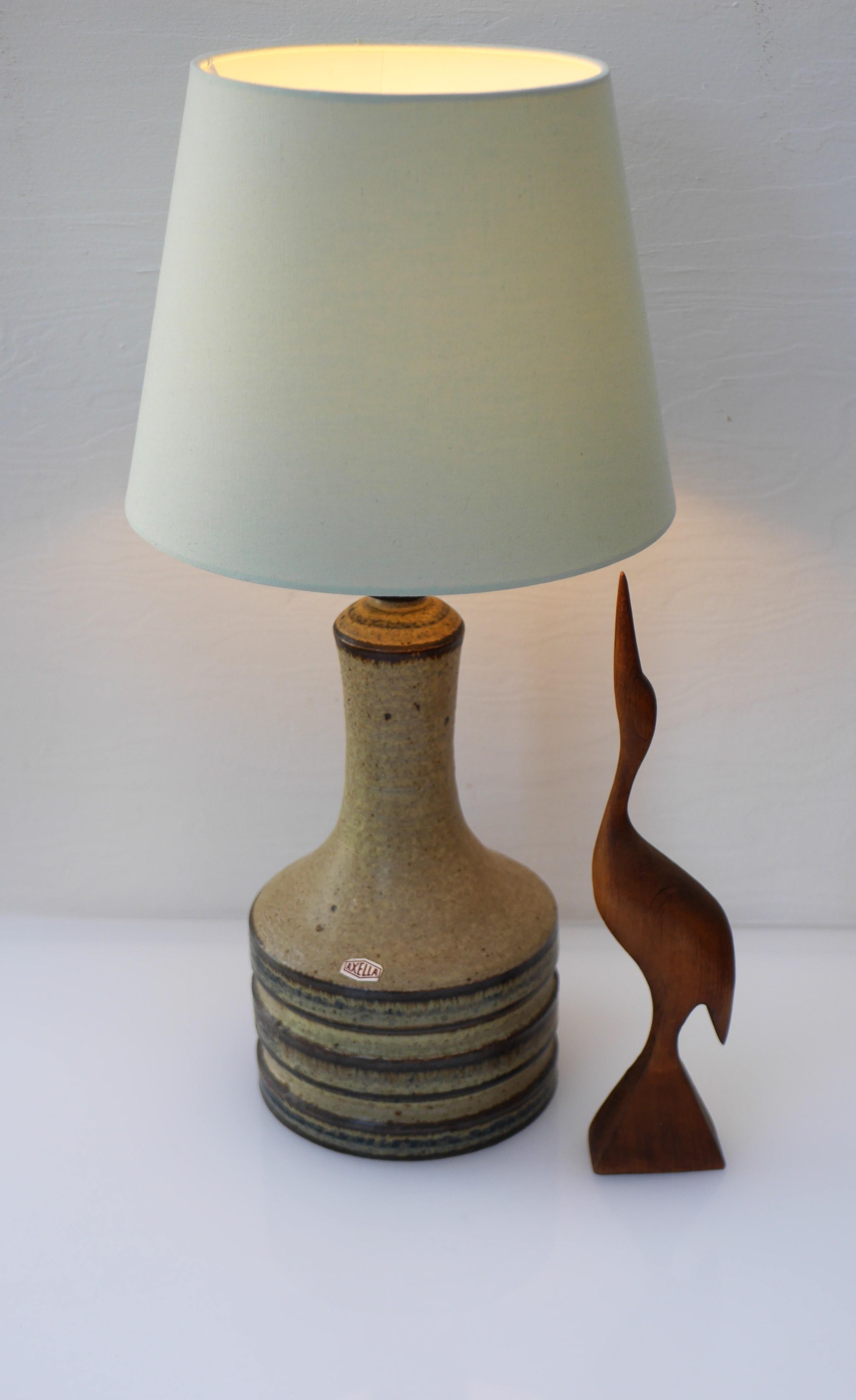 Danish Mid-Century Modern Ceramic large Table Lamp from Axella, Denmark For Sale