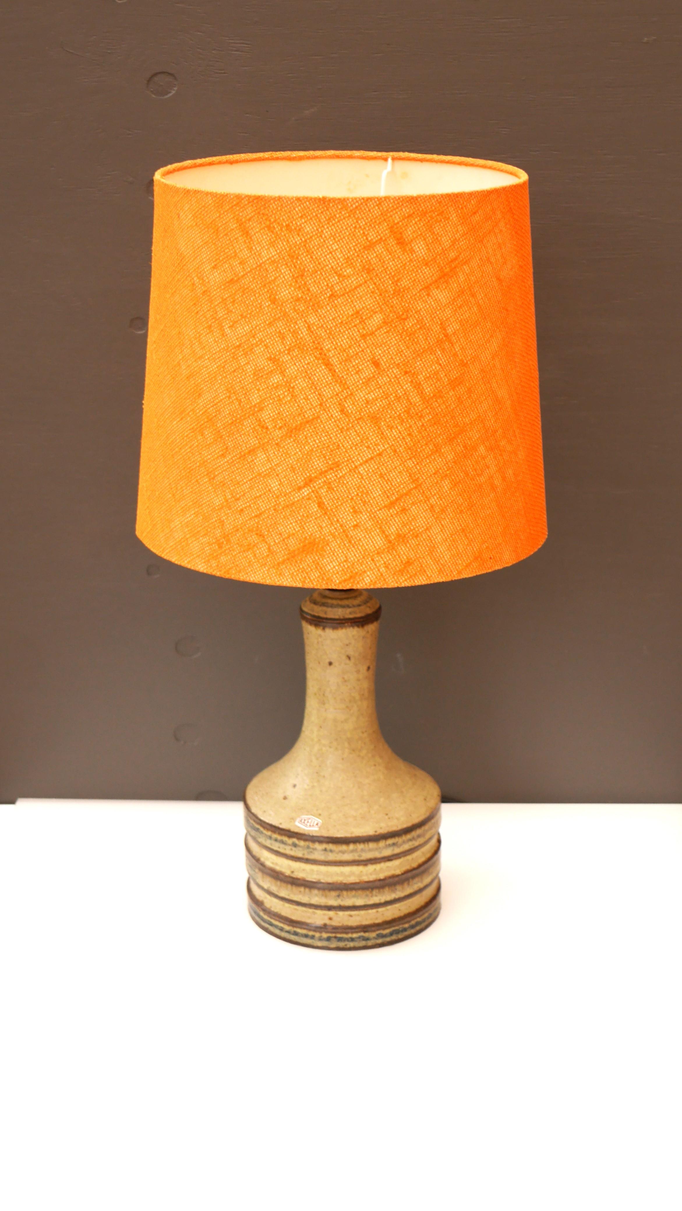 Hand-Crafted Mid-Century Modern Ceramic large Table Lamp from Axella, Denmark For Sale
