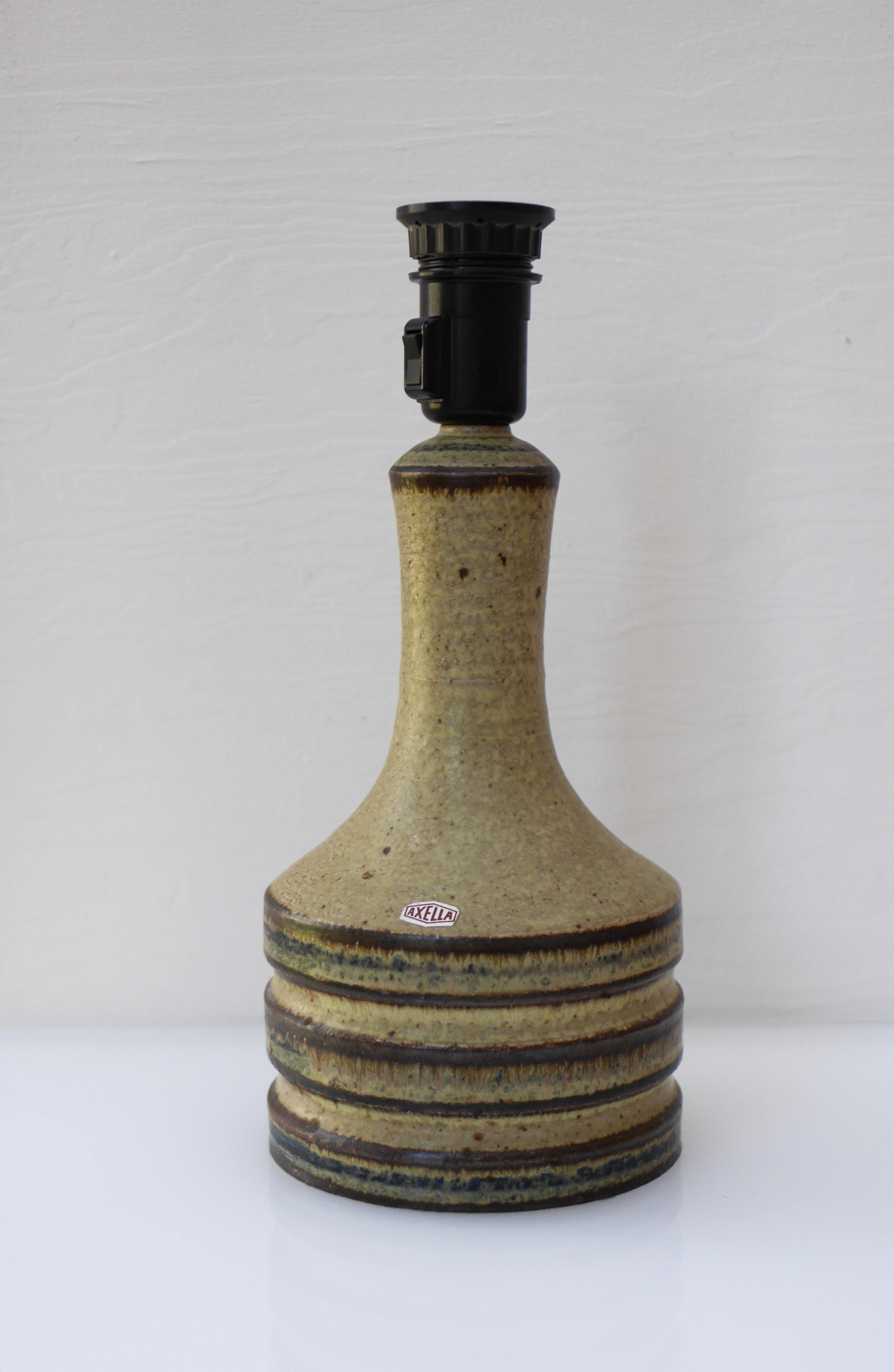 Mid-Century Modern Ceramic large Table Lamp from Axella, Denmark For Sale 1