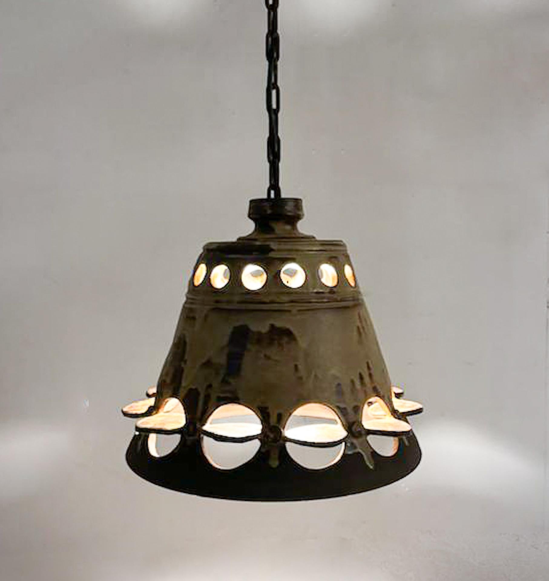 Mid-20th Century Mid-Century Modern Ceramic Pendant Lamp, Scandinavian, 1960s For Sale