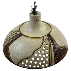 Retro Mid-Century Modern Ceramic Pendant Lamp, Scandinavian, 1960s