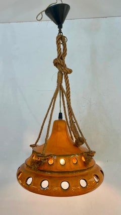 Mid-Century Modern Ceramic Pendant Light, 1970s