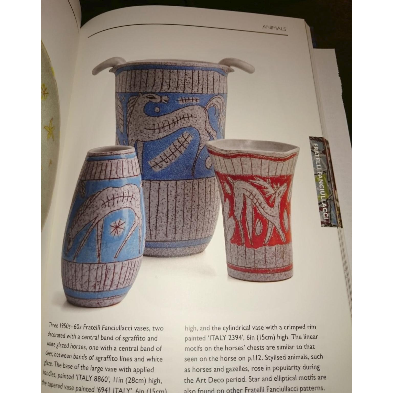 Jarra de cerámica moderna de mediados de siglo de Fratelli Fanciullacci Italia en venta 5