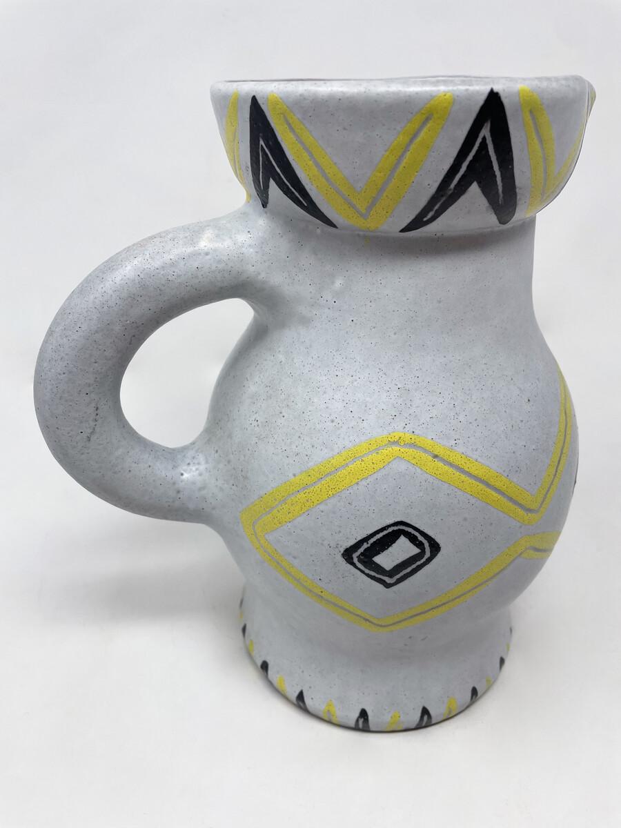 Mid-20th Century Mid-Century Modern Ceramic Pitcher by Jacques Rolland, 1950s For Sale