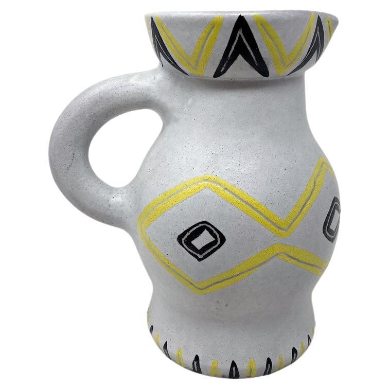 Mid-Century Modern Ceramic Pitcher by Jacques Rolland, 1950s For Sale