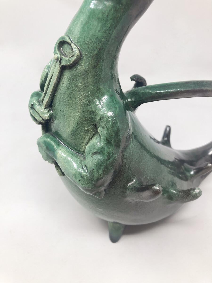 Moderner Keramikkrug aus der Mitte des Jahrhunderts im Angebot 5