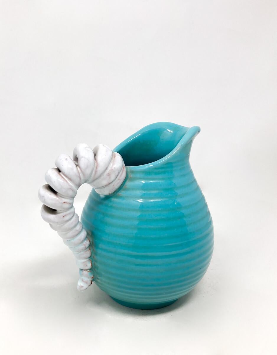 Ceramica Brocca in ceramica moderna di metà secolo firmata Alexander, Belgio, anni '50 in vendita