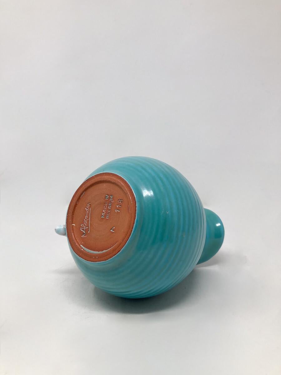 Brocca in ceramica moderna di metà secolo firmata Alexander, Belgio, anni '50 in vendita 4