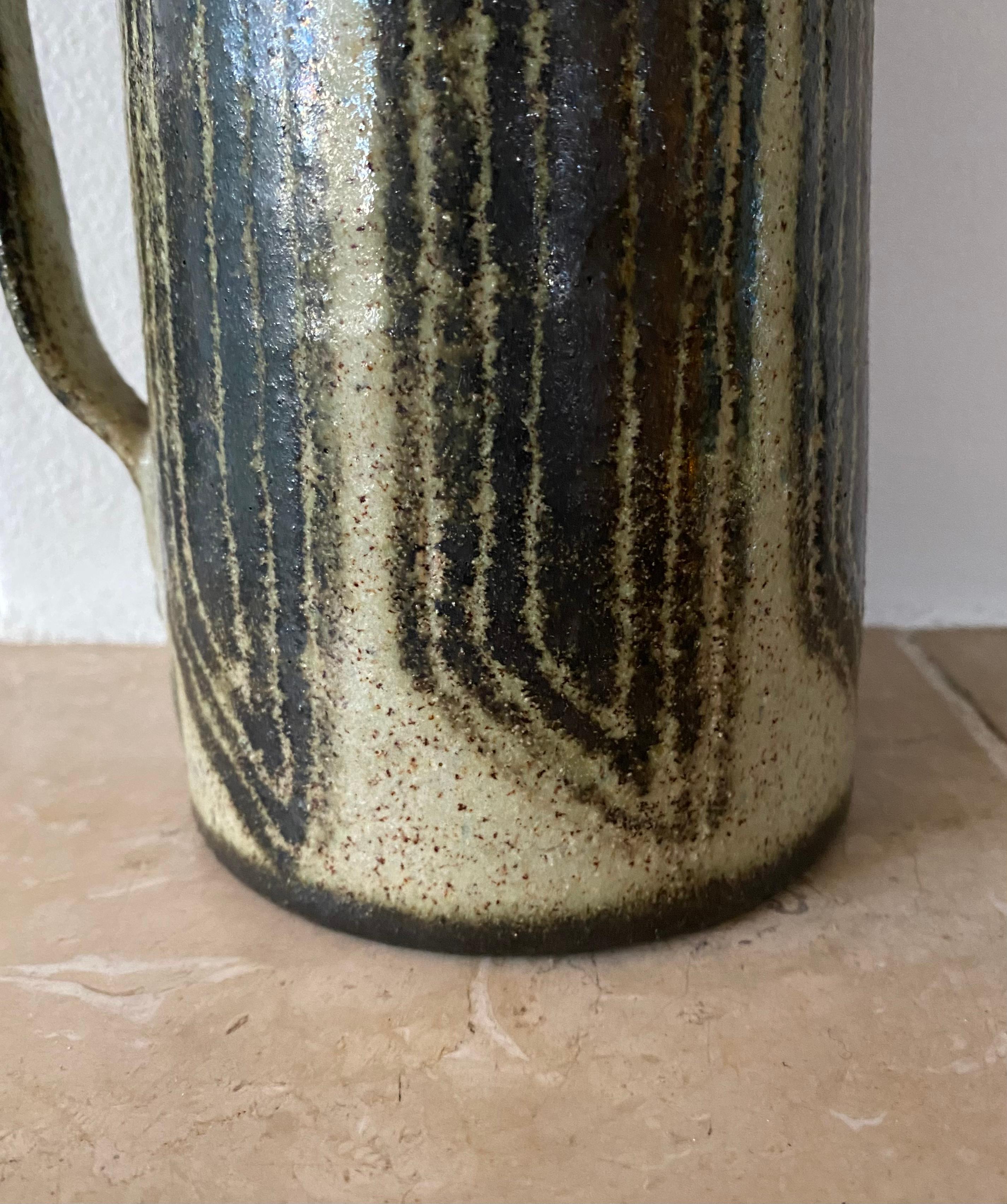 Mid Century Modern Ceramic Pitcher, Vase By Han Cornelissen For Sale 4