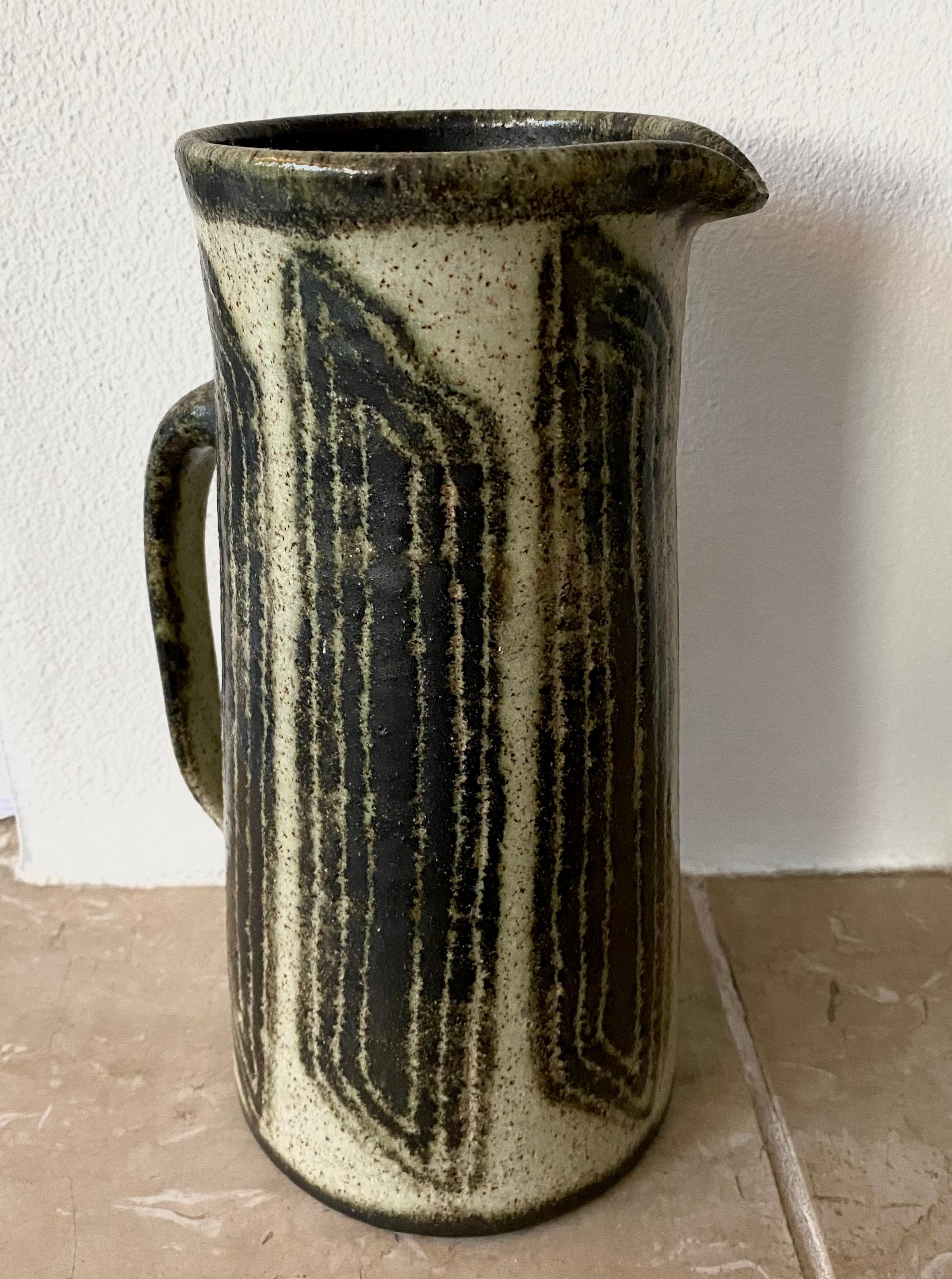 Mid-Century Modern Mid Century Modern Ceramic Pitcher, Vase By Han Cornelissen For Sale