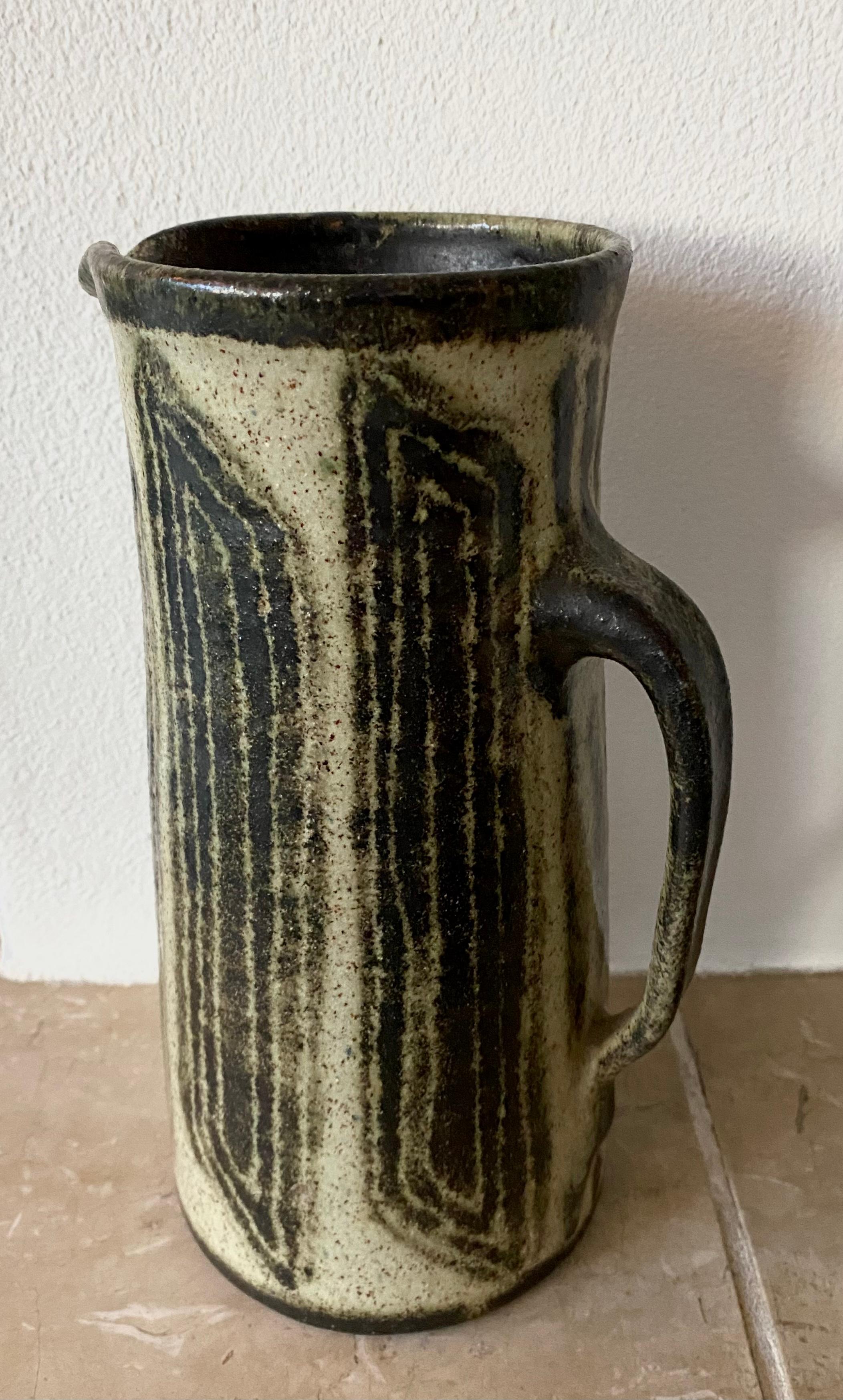 20th Century Mid Century Modern Ceramic Pitcher, Vase By Han Cornelissen For Sale