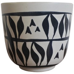 Mid-Century Modern Ceramic Planter Vase by Elchinger, France, 1950s