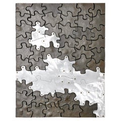 Mid Century Modern Ceramic Puzzle Mosaic Wall Sculpture by John Stephenson 1975