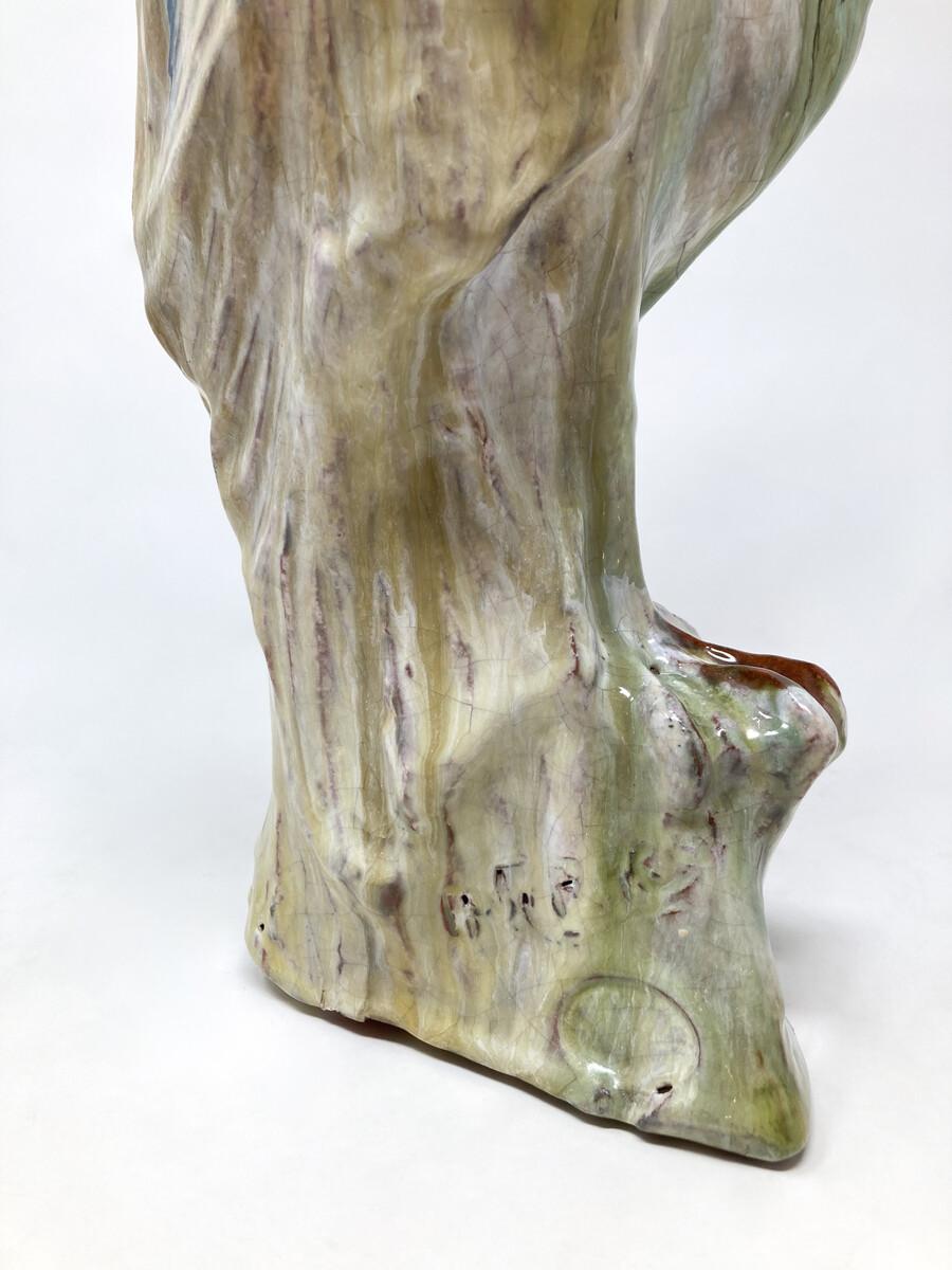 Mid-Century Modern Ceramic Sculpture (Caricature of Leopold ll) by Arthur Craco For Sale 2
