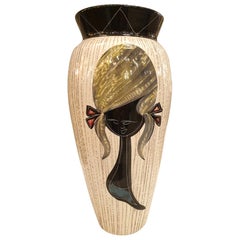 Mid Century Modern Ceramic Signed Vase, France