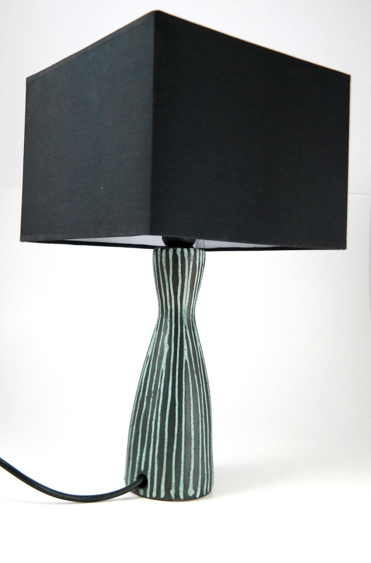 Mid-Century Modern Ceramic Table Lamp, 1970s In Fair Condition In Budapest, HU
