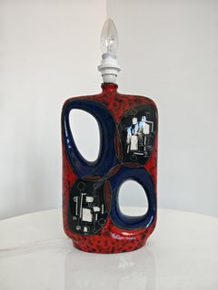 Mid Century Modern Ceramic Table lamp attr. to Aldo Londi, Italy 1960s