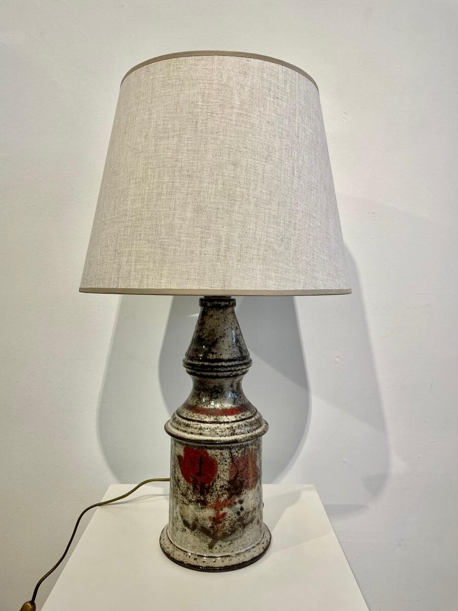 Mid-Century Modern Ceramic Table Lamp, Belgium, 1950s In Good Condition For Sale In Brussels, BE
