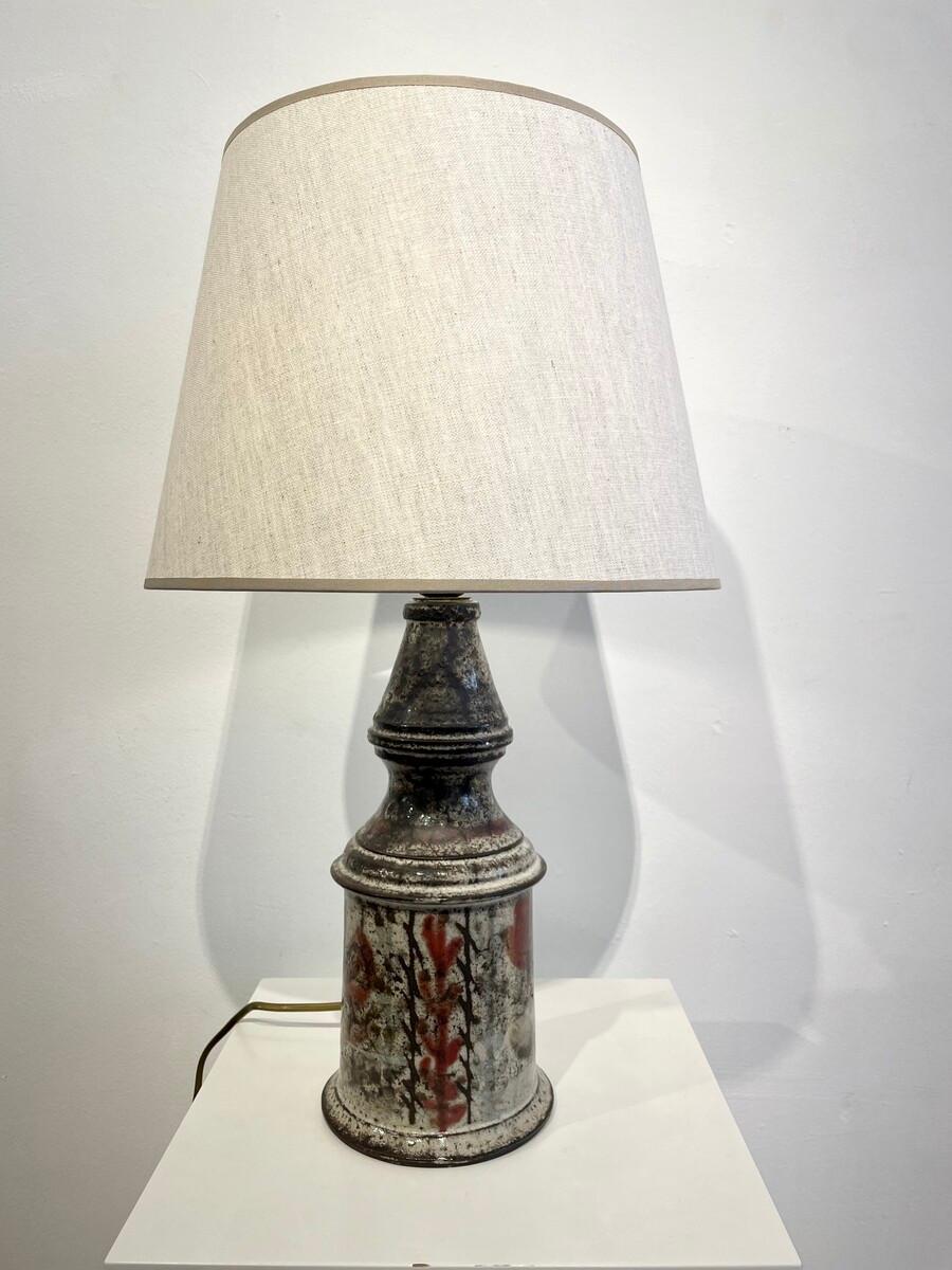 Mid-20th Century Mid-Century Modern Ceramic Table Lamp, Belgium, 1950s For Sale