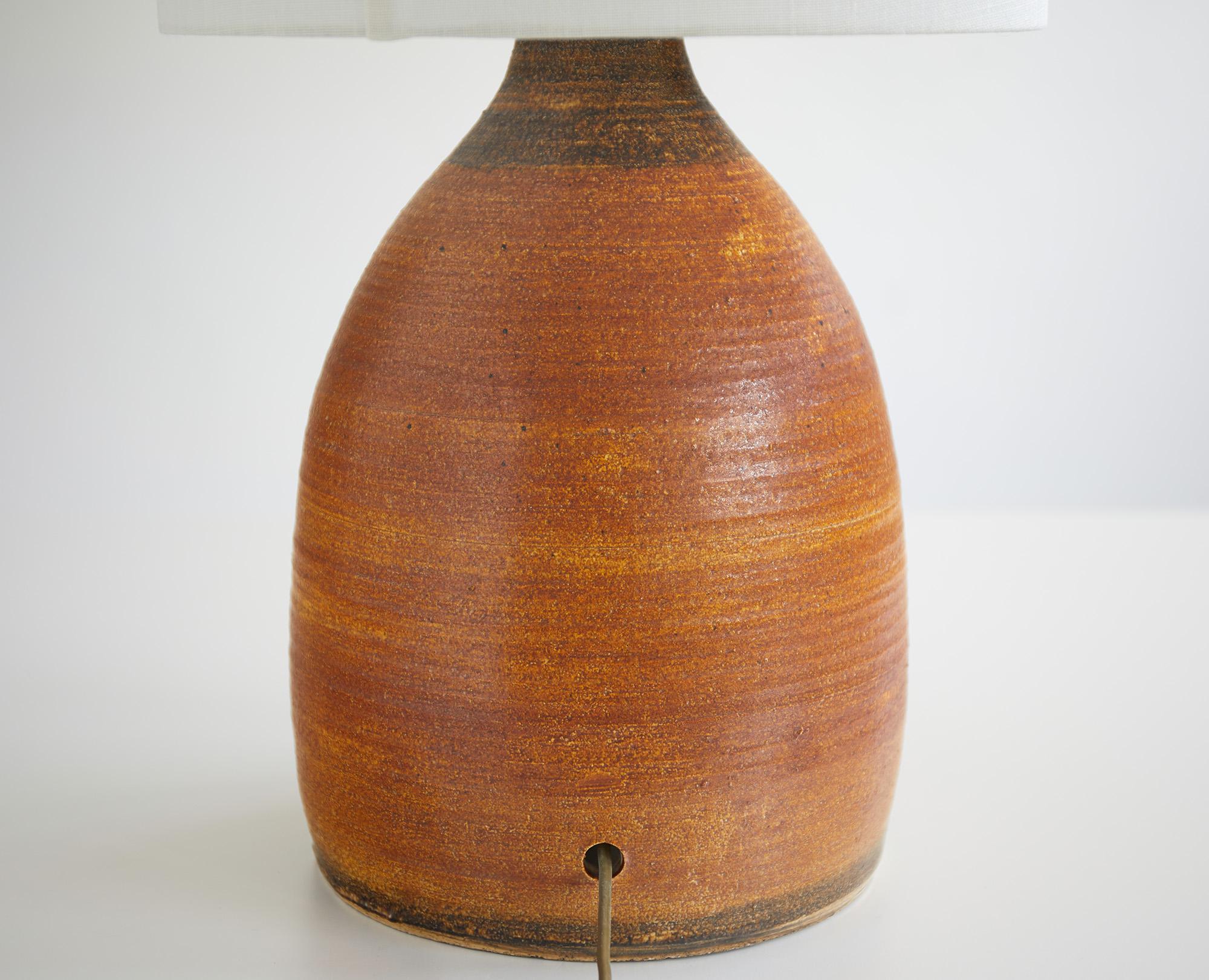 Mid-Century Modern Ceramic Table Lamp by George Pelletier, France 1960 For Sale 1