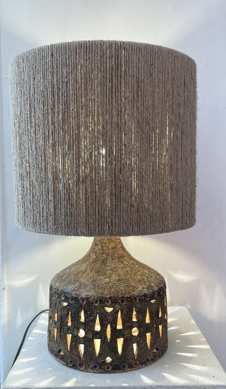 Mid-Century Modern Ceramic Table Lamp by Georges Pelletier, 1960s For Sale 6