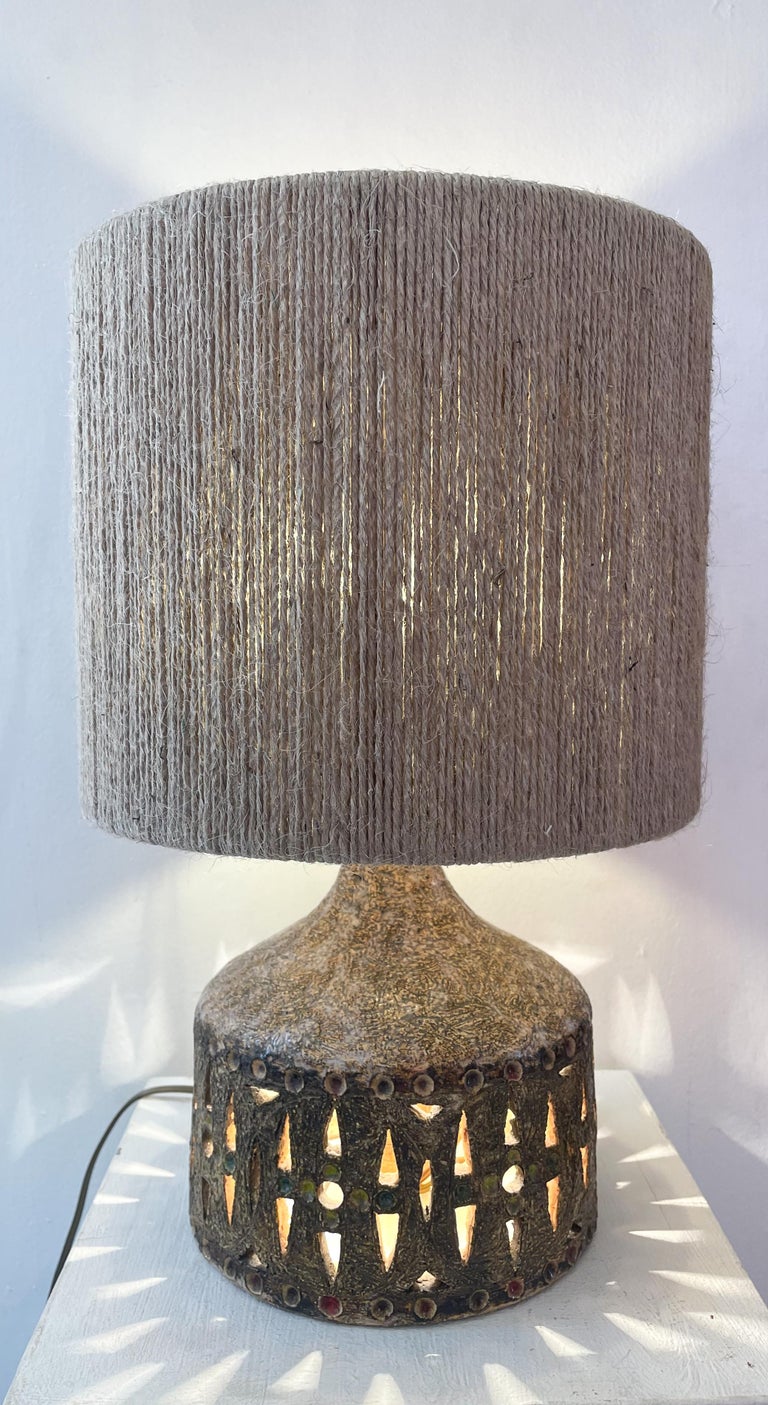 Mid-Century Modern Ceramic Table Lamp by Georges Pelletier, 1960s For Sale 3