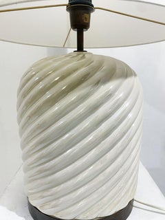 Lampe de table en céramique moderne du milieu du siècle dernier par Tommaso Barbi, 1970, Italie