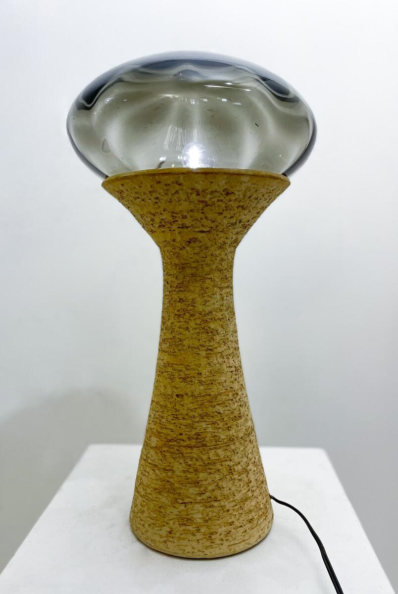 Lámpara de mesa de cerámica moderna de mediados de siglo, hacia 1970 finales del siglo XX en venta