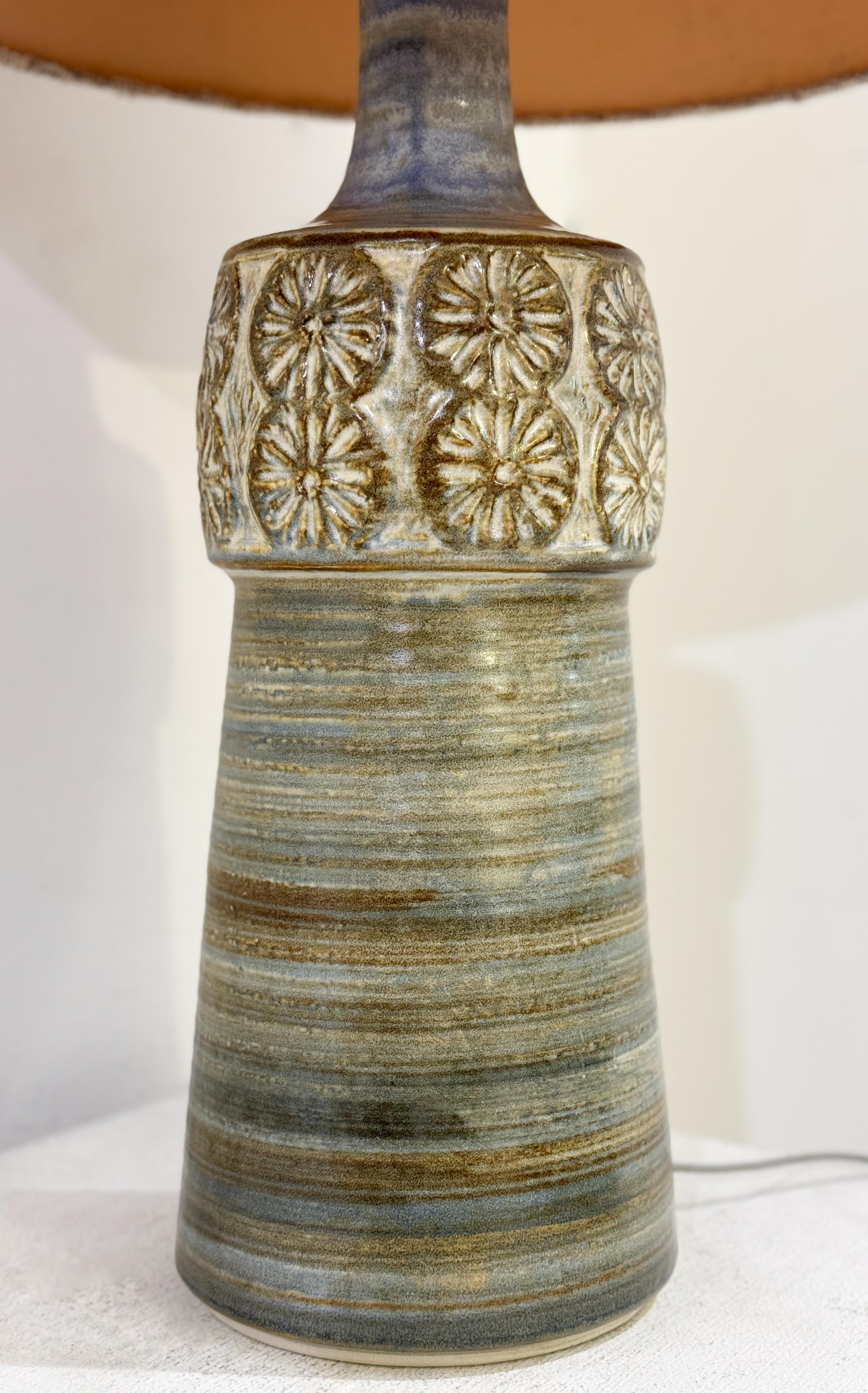 Mid-Century Modern Ceramic Table Lamp, Denmark For Sale 1