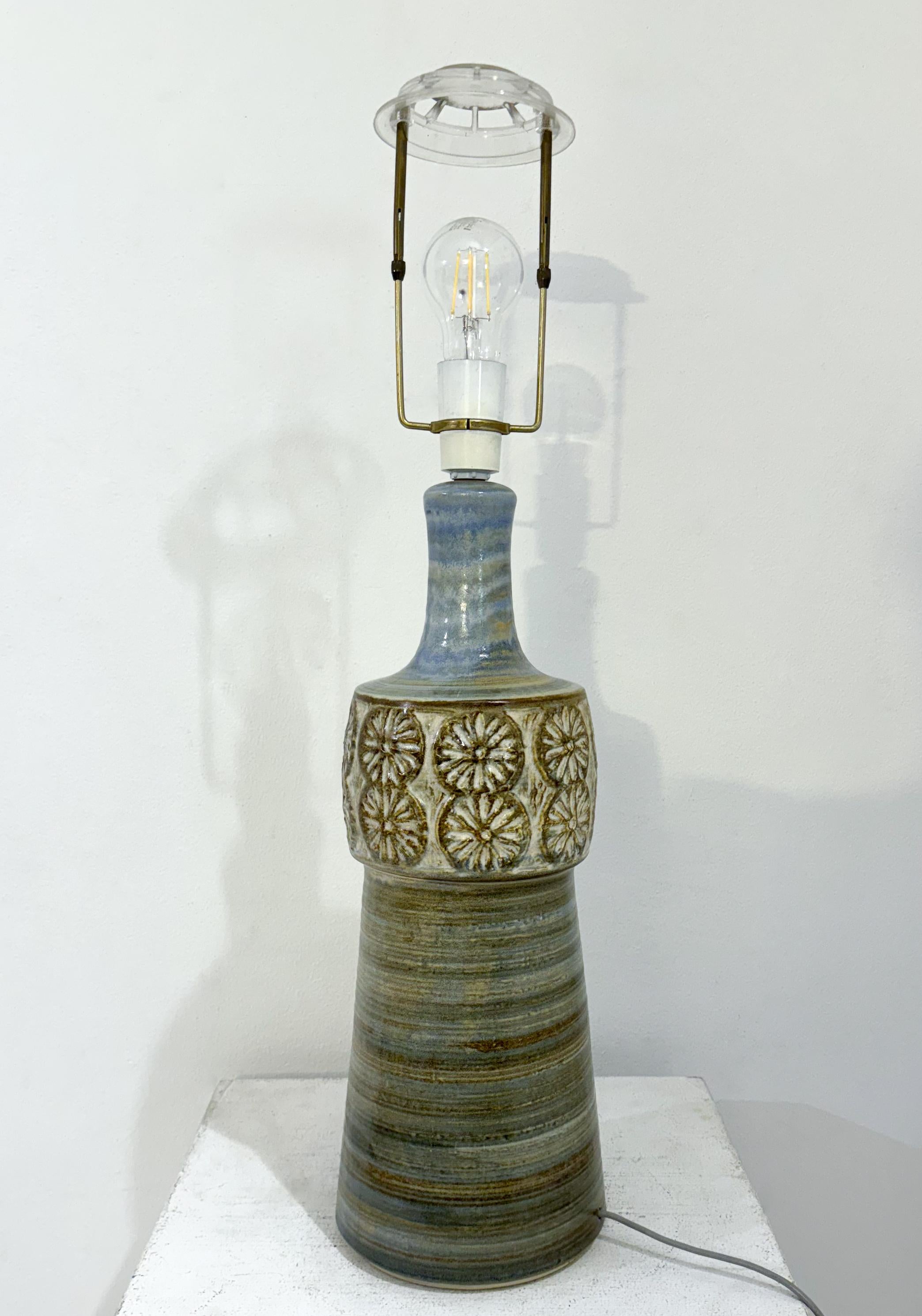 Mid-Century Modern Ceramic Table Lamp, Denmark For Sale 4