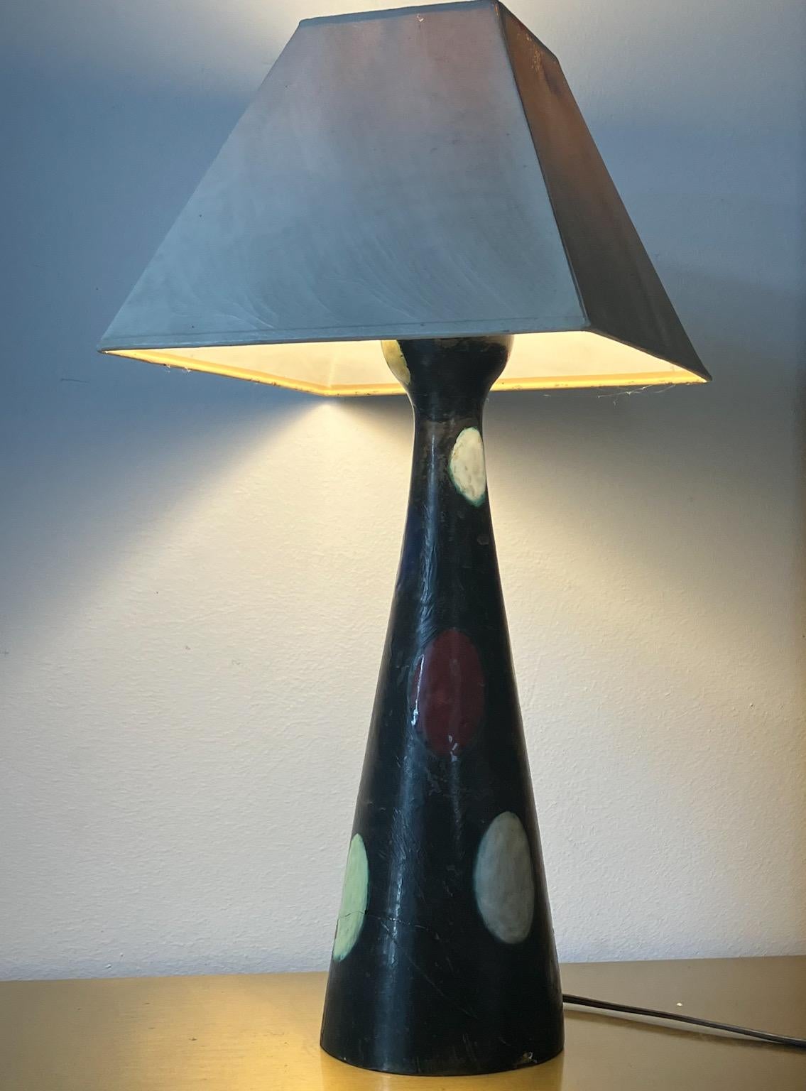 Mid-20th Century Mid-Century Modern Ceramic Table Lamp, Italy, 1950s  For Sale