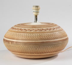 Mid Century Modern Ceramic Table Lamp - Signed J. Curtois