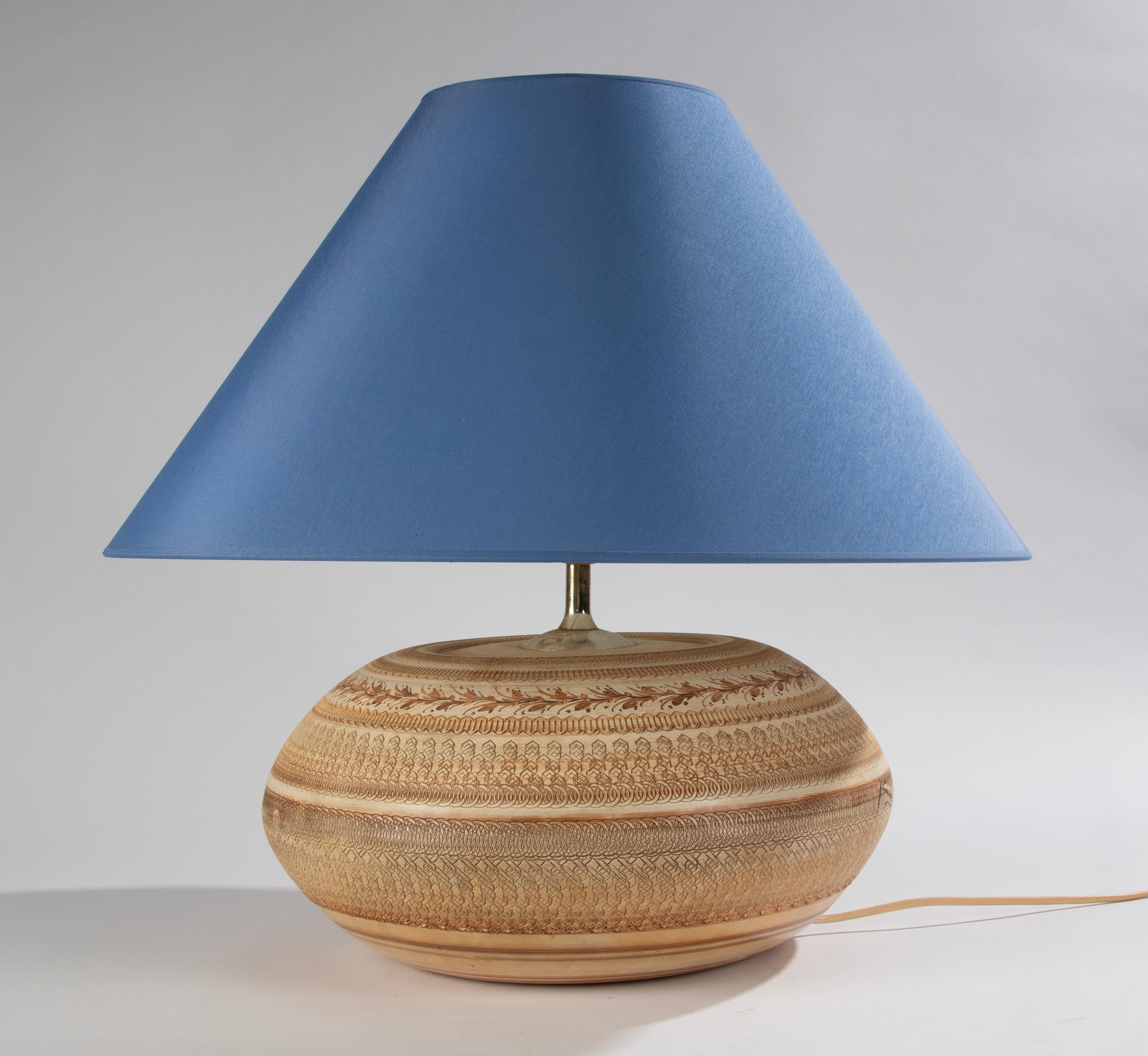 Mid-Century Modern Mid Century Modern Ceramic Table Lamp - Signed J. Curtois  For Sale