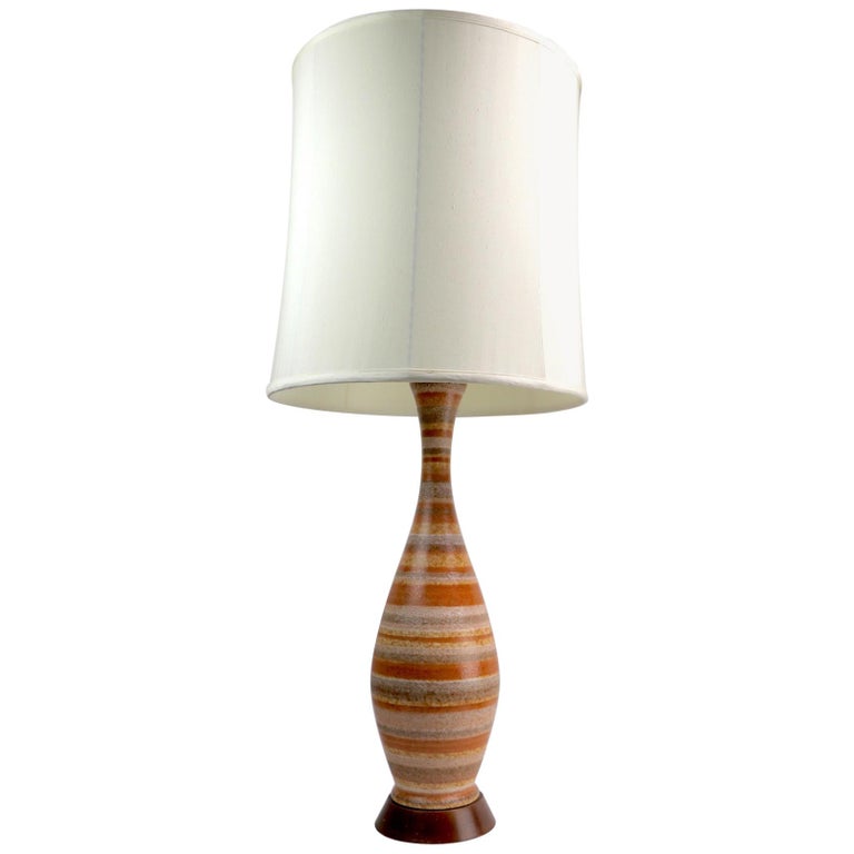 Mid-Century Modern Ceramic Table Lamp with Glazed Stripped Body For Sale at  1stDibs | mid century modern ceramic lamps, mid century table lamps,  midcentury table lamps