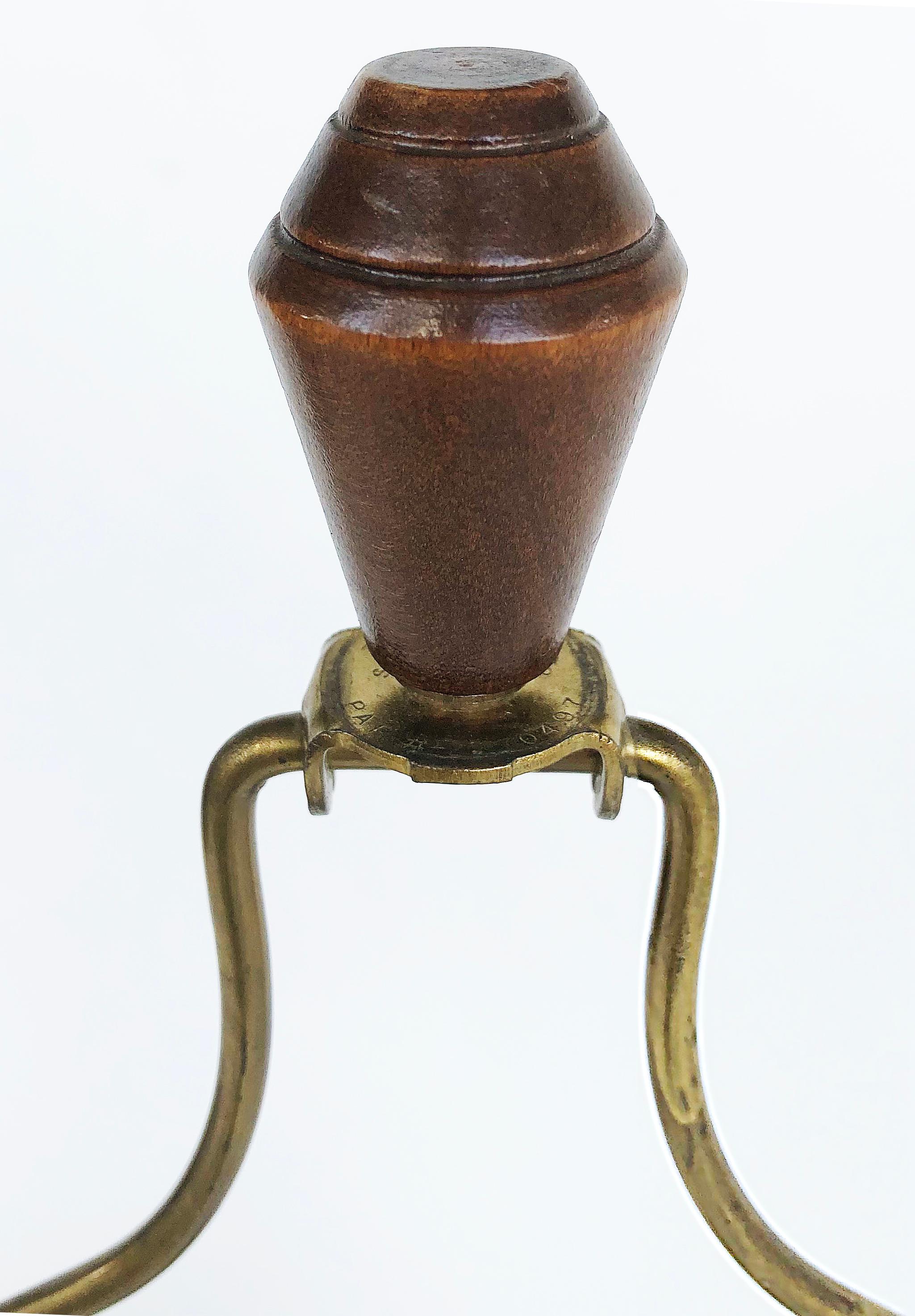 Moderne Keramik-Tischlampen aus der Mitte des Jahrhunderts, Bitossi-Manier  (Messing) im Angebot