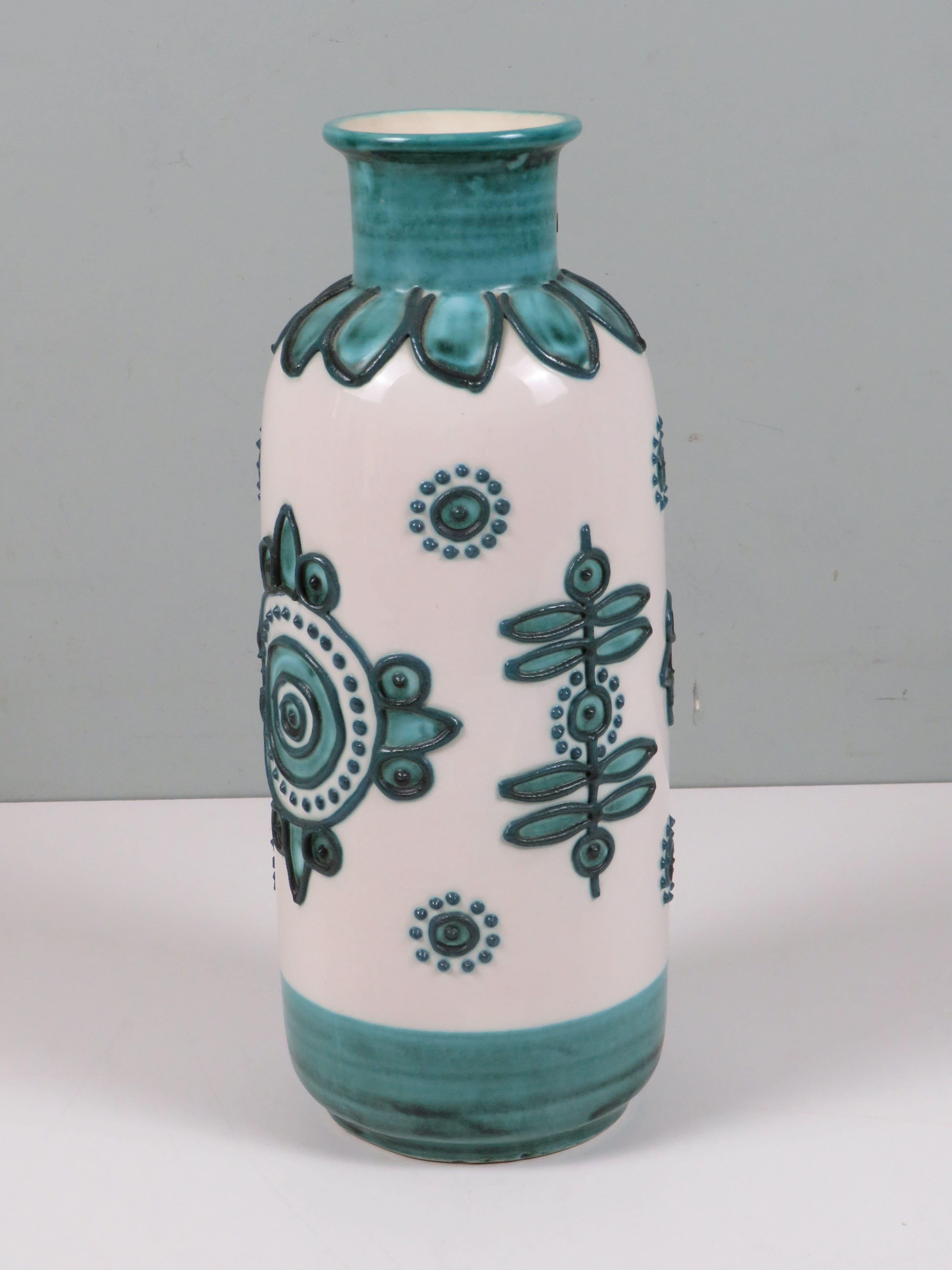 Mid-Century Modern Ceramic Vase, Attributed to Bodo Mans for Schlossberg, WG For Sale 2