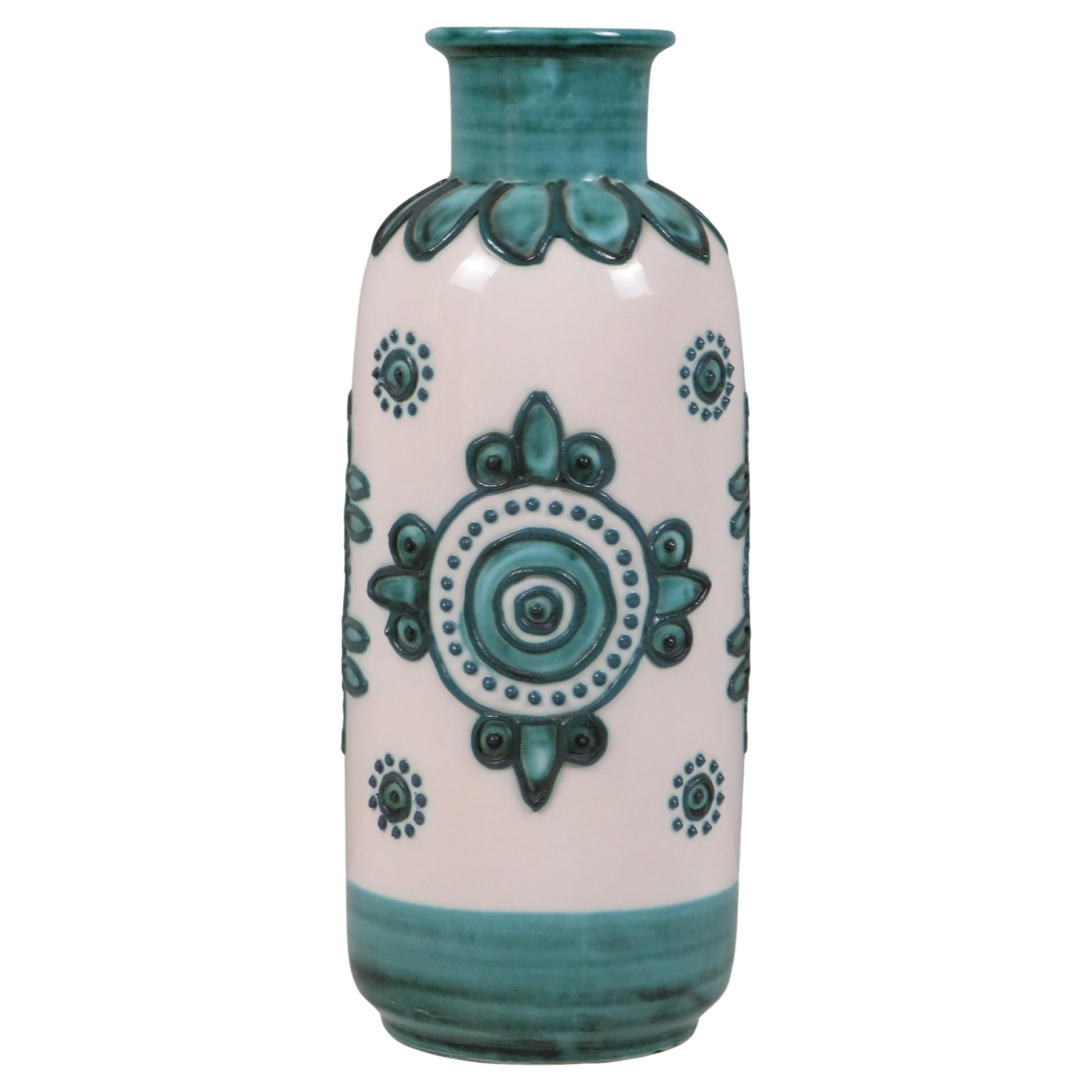 Mid-Century Modern Ceramic Vase, Attributed to Bodo Mans for Schlossberg, WG For Sale