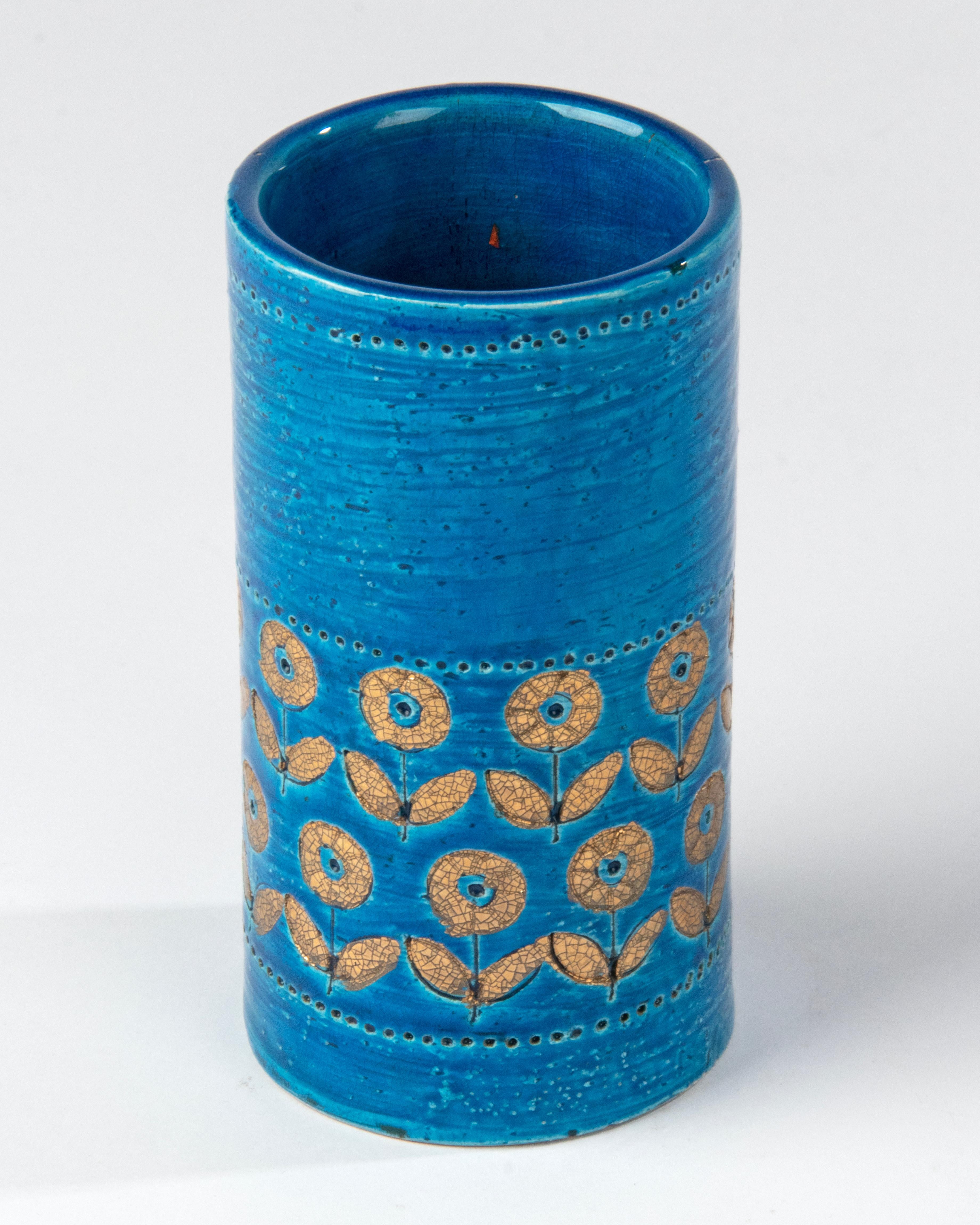 Moderne Keramikvase aus der Mitte des Jahrhunderts – Bitossi  (Handgefertigt) im Angebot