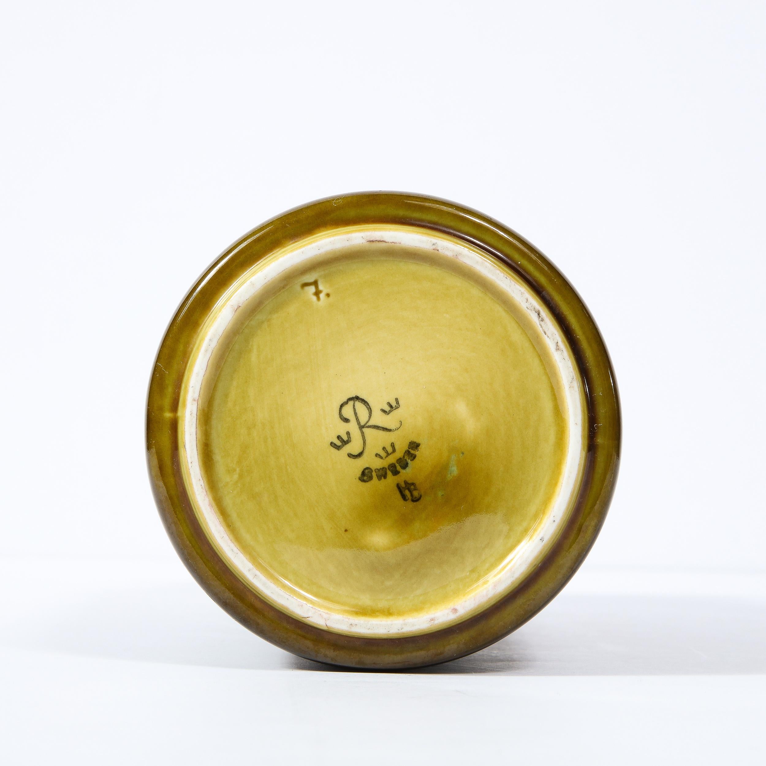 Metà XX secolo Vaso in ceramica di metà secolo moderno di Gunnar Nyland per Rorstrand Company in vendita