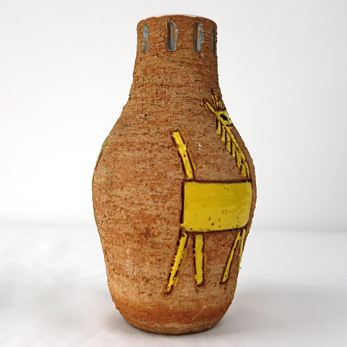 20ième siècle Vase en céramique moderne du milieu du siècle dernier du fabricant italien Fratelli Fanciullacci en vente