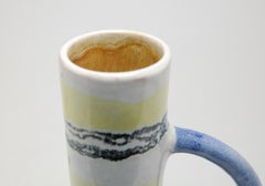 Mid-Century Modern Ceramic Vase with Handle by Ceramicist Sandor, 1960