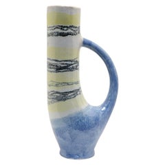Mid-Century Modern Ceramic Vase with Handle by Ceramicist Sandor, 1960
