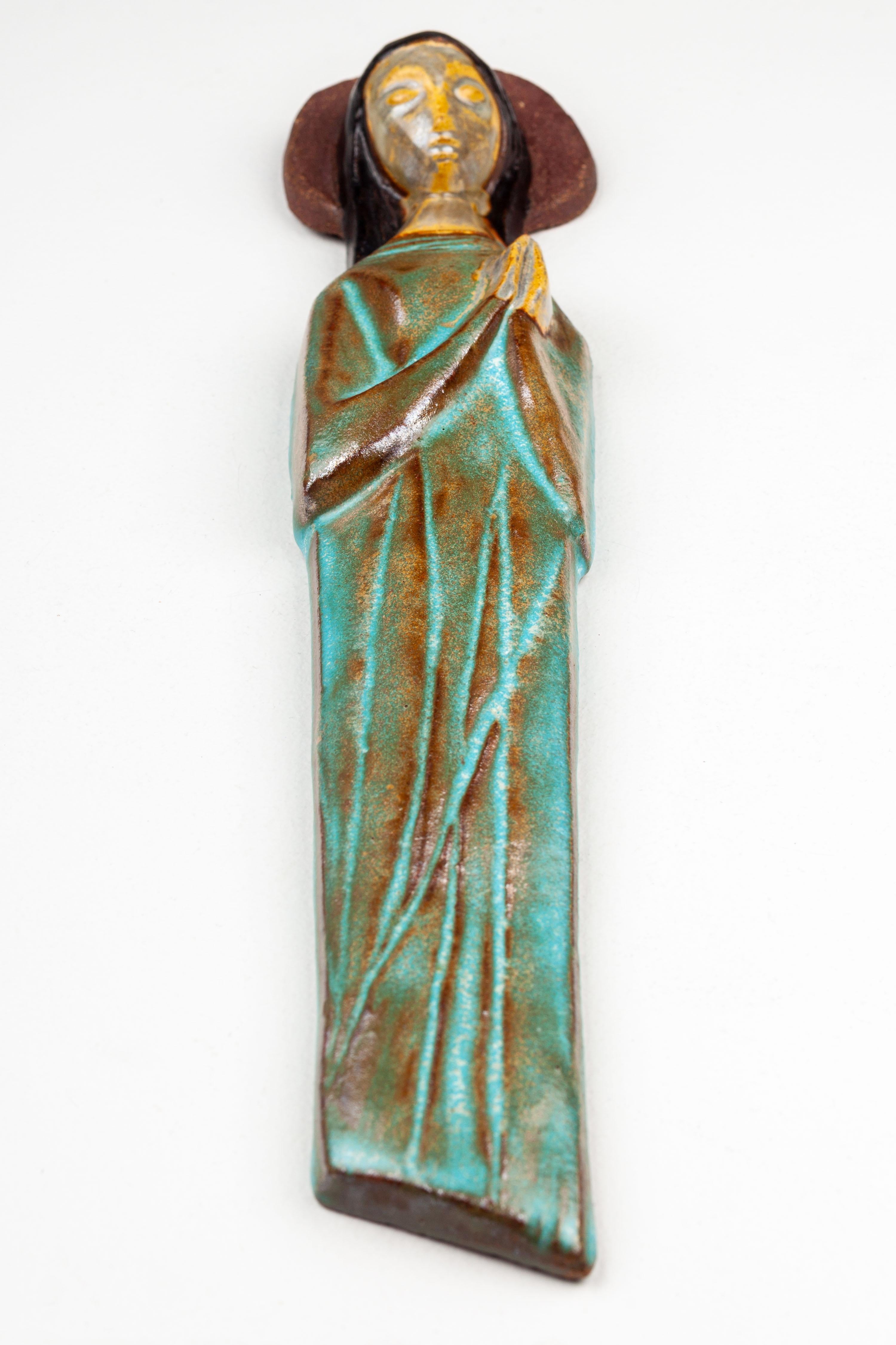 Mid-Century Modern Ceramic Virgin Mary For Sale 8