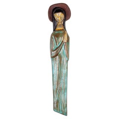 Retro Mid-Century Modern Ceramic Virgin Mary