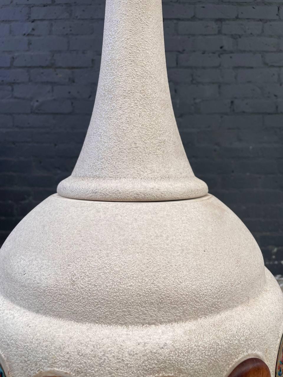 Lampe de table en céramique The Moderns avec accents de mosaïque Bon état - En vente à Los Angeles, CA