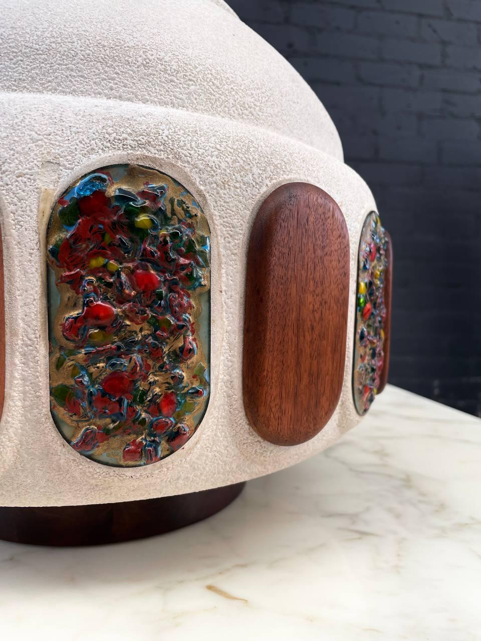 Lampe de table en céramique The Moderns avec accents de mosaïque en vente 1