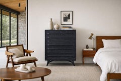 Mid-Century Modern Cerused Chest of Drawers by Jack Van Der Molen