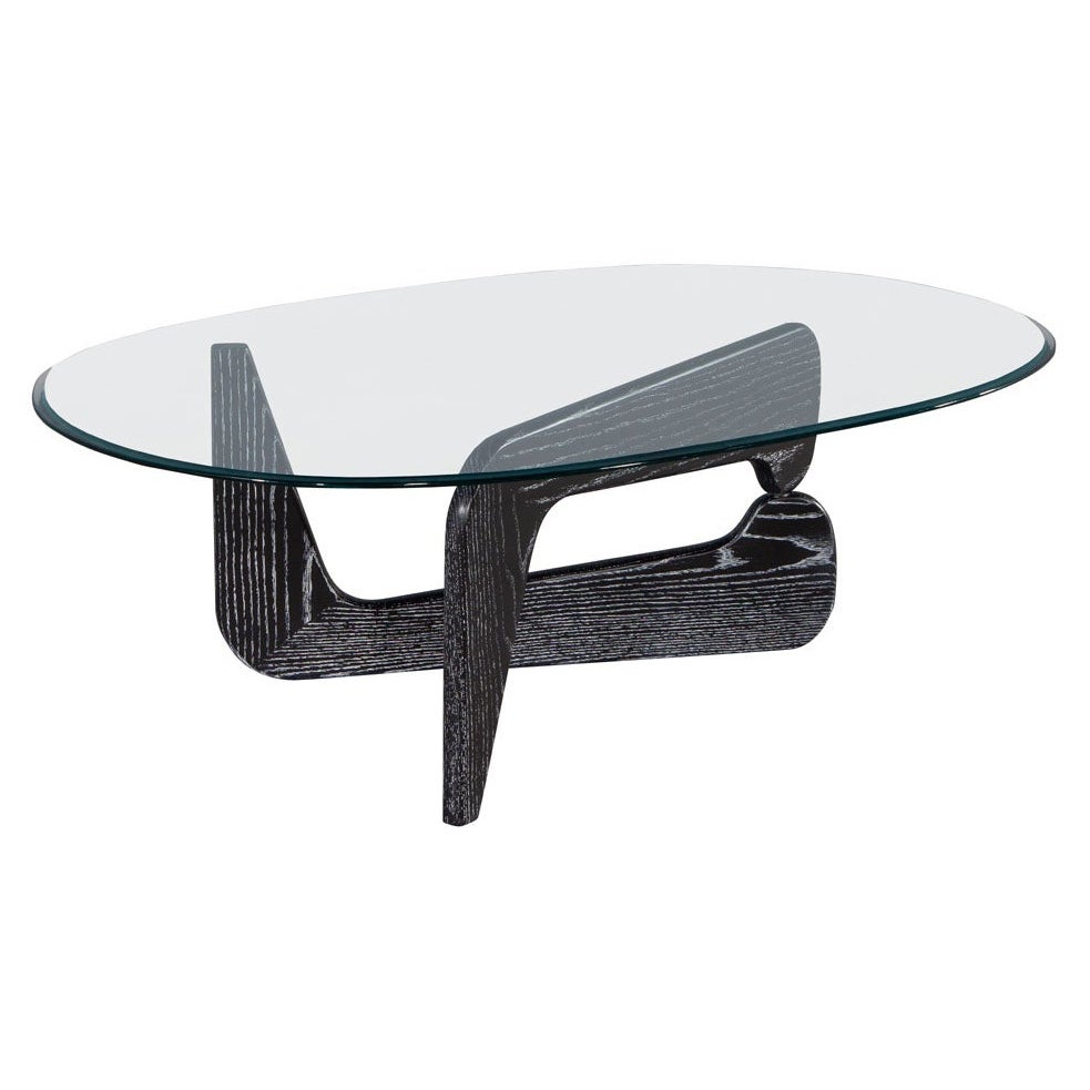 Mid-Century Modern Cerused Oak Cocktail Table in the Style of Noguchi